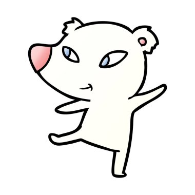 Kutup Ayısı Çizgi Filminin Vektör İllüstrasyonu