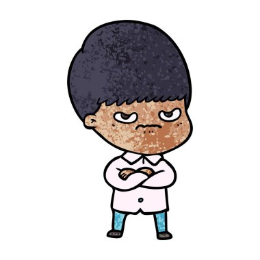 rahatsız çizgi film çocuk vektör çizim