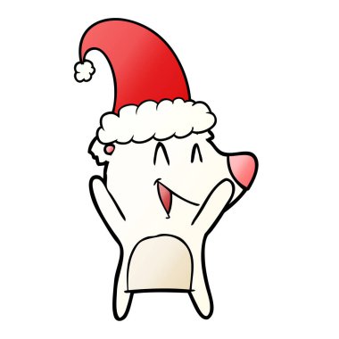 Kutup ayısı karikatür gülüyor