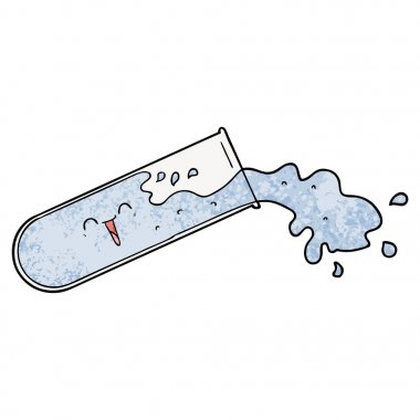 vektör çizim tasarım karikatür tüpün beyaz arka plan üzerinde izole su ile 