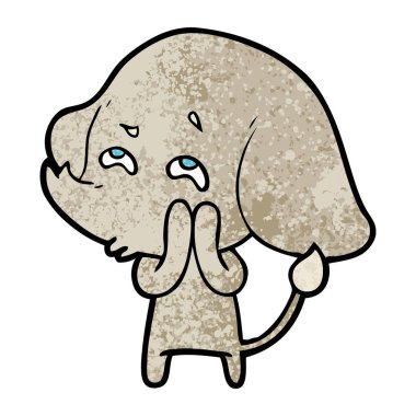 Çizgi film filinin vektör illüstrasyonu