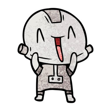 Çizgi film robotunun vektör çizimi