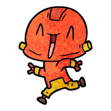 Çizgi film robotunun vektör çizimi