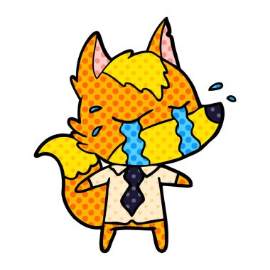 Tilki çizgi film karakteri vektör çizim