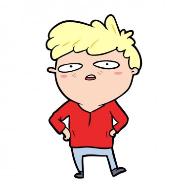 vektör çizim karikatür sabırsız adam