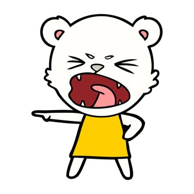 Kutup Ayısı Çizgi Filminin Vektör İllüstrasyonu