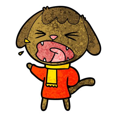 Çizgi film köpeğinin vektör çizimi