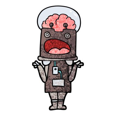 Çizgi film robotunun vektör çizimi