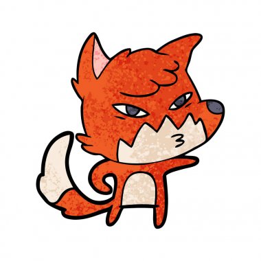 Çizgi film tilki vektör illüstrasyonu 