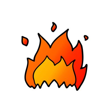 vektör çizim karikatür yangın
