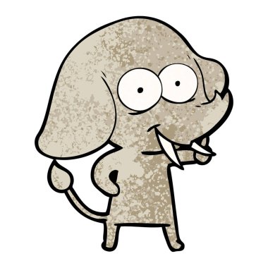 Çizgi film filinin vektör illüstrasyonu