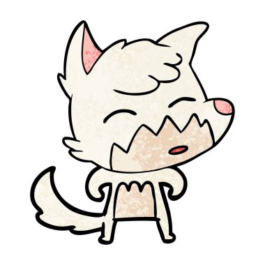 Çizgi film tilkisinin vektör çizimi