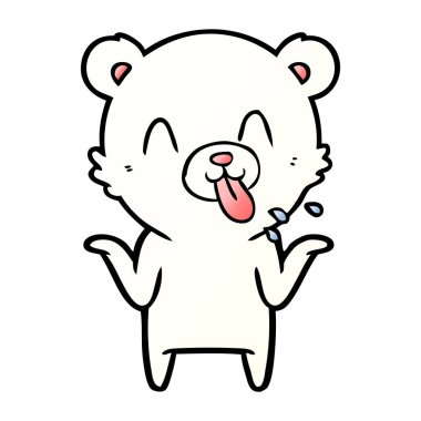 Kutup Ayısı Çizgi Filminin Vektör İllüstrasyonu