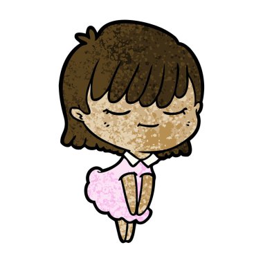 Çizgi filmdeki kadının vektör çizimi