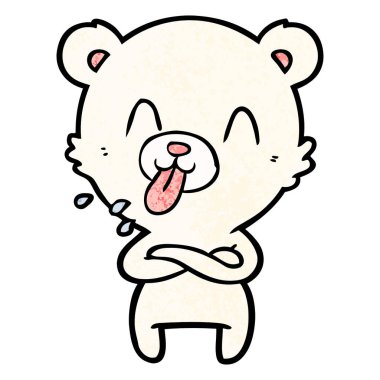 dilini kaba karikatür kutup ayısı