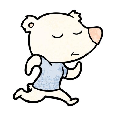 mutlu karikatür kutup ayısı