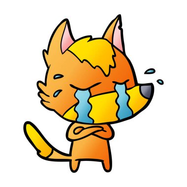 Tilki çizgi film karakteri vektör çizim