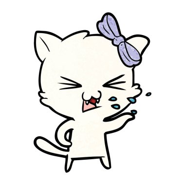 Çizgi film kedisinin vektör çizimi