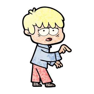 vektör çizim karikatür evlat yorgun