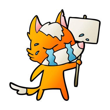 Tilki çizgi film karakteri vektör çizim