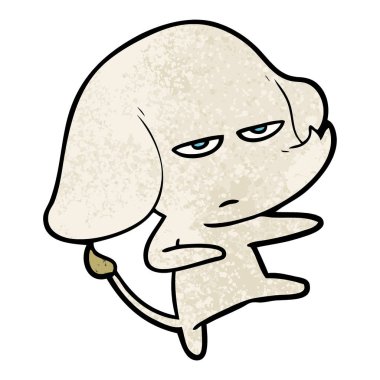 vektör çizim rahatsız çizgi fil