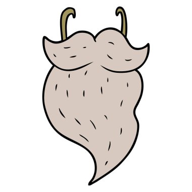 vektör çizim karikatür takma sakal