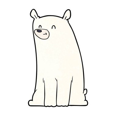 mutlu kutup ayısı karikatür vektör çizim