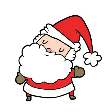 Çizgi film Noel Baba 'nın vektör çizimi