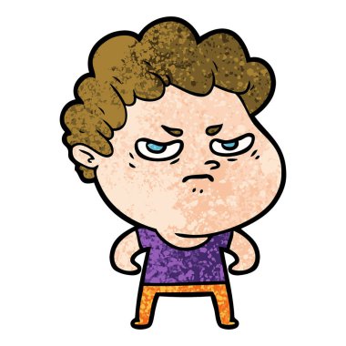 vektör çizim karikatür kızgın adam