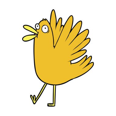 Çizgi film kuşunun vektör çizimi