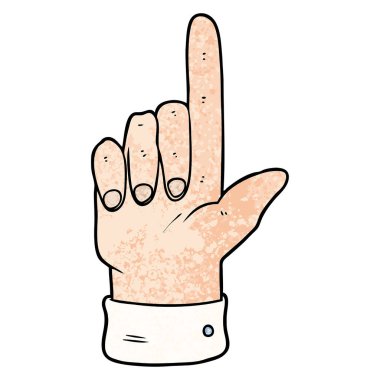 vektör çizim karikatür el işaret