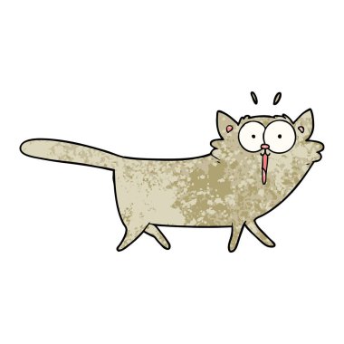 Çizgi film kedisinin vektör çizimi