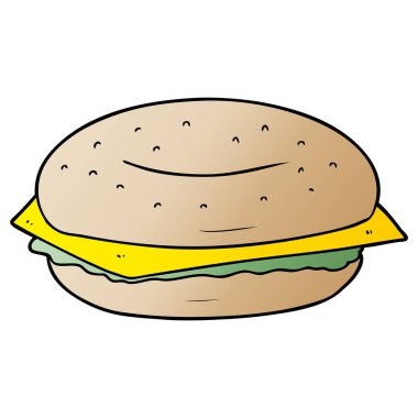 vektör çizim karikatür simit