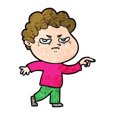 vektör çizim karikatür kızgın adam