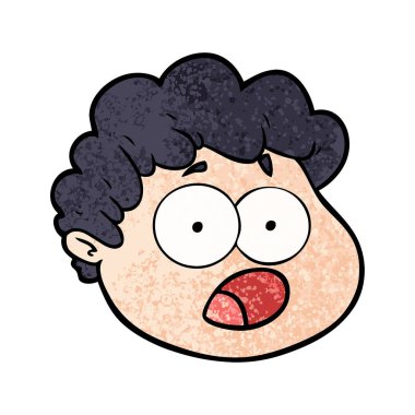 vektör çizim karikatür erkek yüz