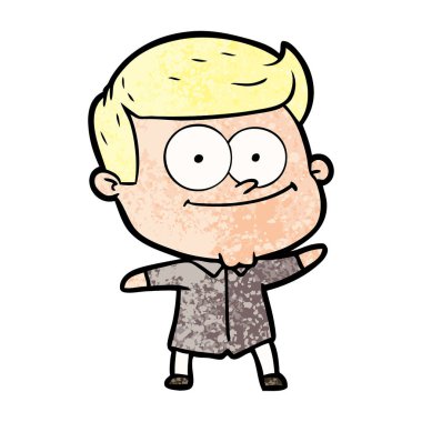 vektör çizim karikatür mutlu adam