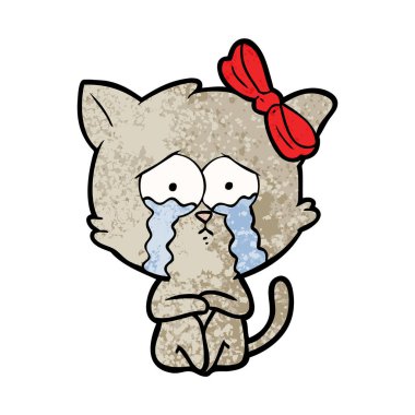 Çizgi film kedisinin vektör çizimi