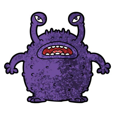 huysuz çizgi film uzaylı vektör çizim