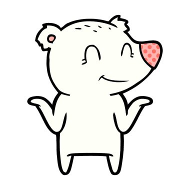 Kutup Ayısı Çizgi Filminin Vektör İllüstrasyonu