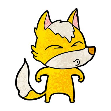 Tilki çizgi film karakteri vektör çizim