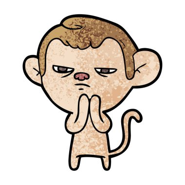 Çizgi film maymununun vektör çizimi