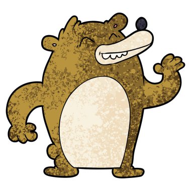 Çizgi film ayısının vektör çizimi