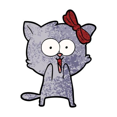 Çizgi film kedisinin vektör çizimi