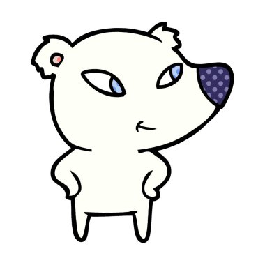 Kutup Ayısı Çizgi Filminin Vektör İllüstrasyonu