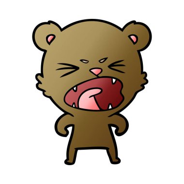 ayı çizgi film karakteri vektör çizim 