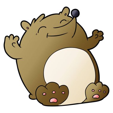 Çizgi film ayısının vektör çizimi