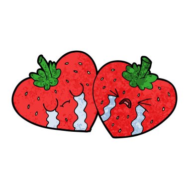 vektör çizim karikatür çilek