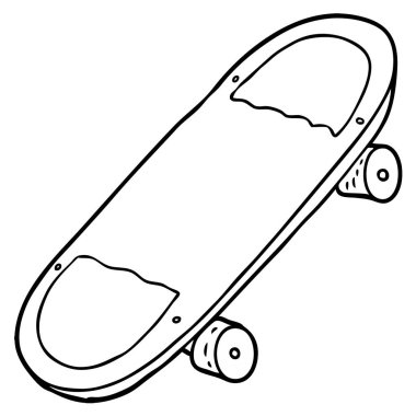 vektör çizim karikatür kaykay