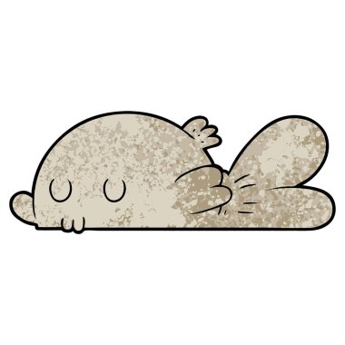 Sevimli çizgi balık vektör çizim