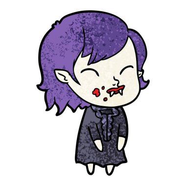 çizgi film vampir kız kanlı yanak